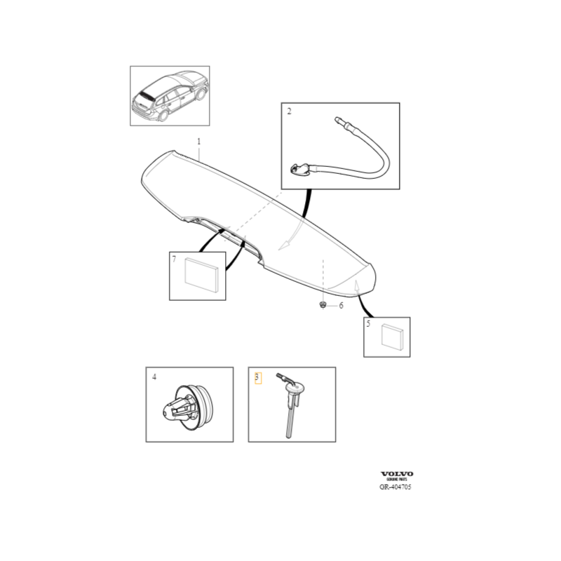 VOLVO V60 V60CC przelotka dysza spryskiwacza szyby klapy tył OE 31346186
