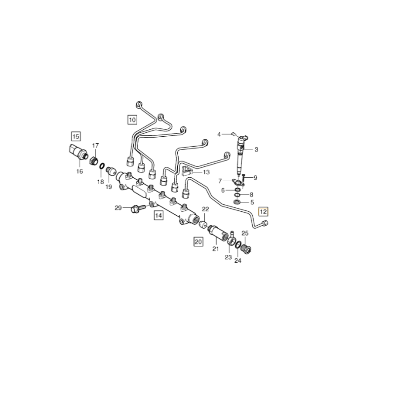 VOLVO S60 S80 V70 XC70 XC90 przewód paliwowy OE 31272681