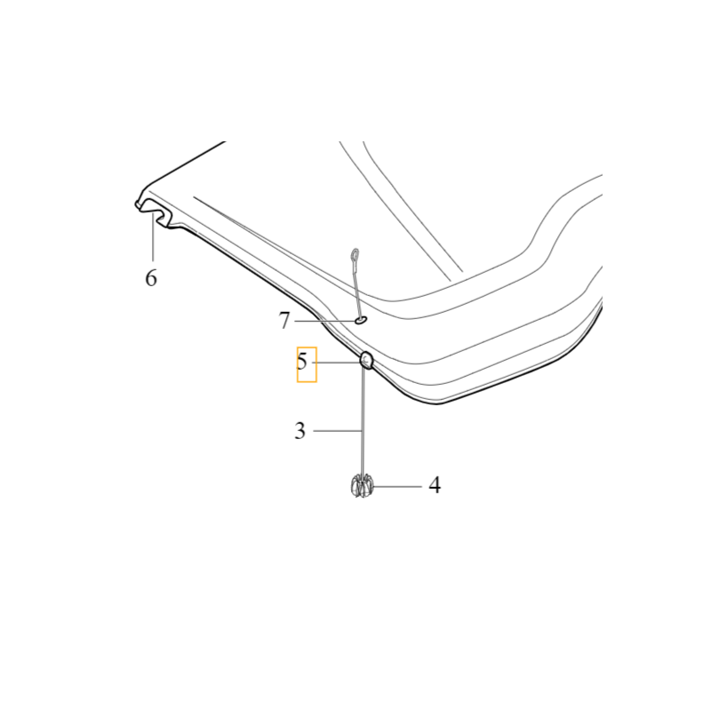 VOLVO V40 V40CC odbój mocowanie polki bagażnika OE 31363995