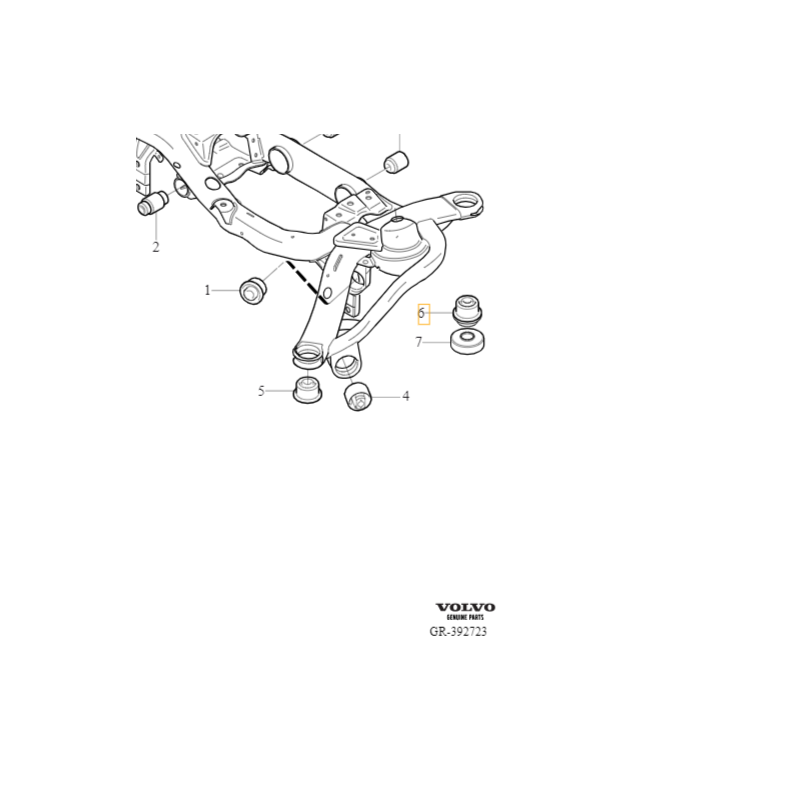 VOLVO XC90 I tuleja tylna rama zawieszenia sanki tył OE 30760984
