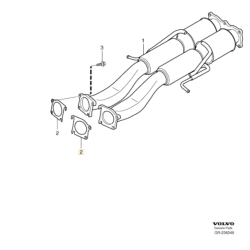 VOLVO S80 XC90 I uszczelka wydechu katalizatora 4.4 V8 B8444S OE 30713492