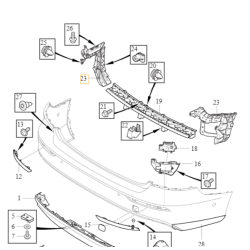 VOLVO S60 III lewy ślizg mocowanie zderzaka tył OE 31663000