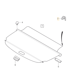 VOLVO V50 prawy zaczep rolety bagażnik 39853043 OE