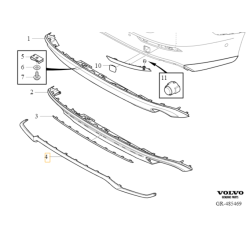 VOLVO S60 III V60 II spoiler listwa zderzaka tył R-Design OE 40005291