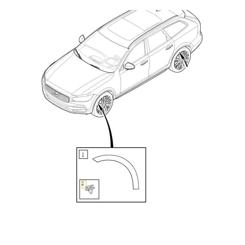 VOLVO V90CC spinka listwy...