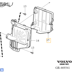 VOLVO S60 III V60 II obudowa tył pokrywa sterownika komputera OE 31657214