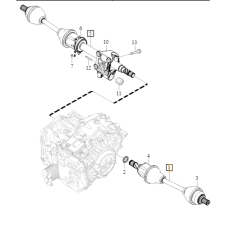 VOLVO V60 S60 S80 V70 półoś lewa przednia OE 36010054