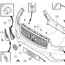 VOLVO XC90 II oryginalny grill atrapa zderzak przód R-Design OE 32368156