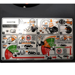 VOLVO oryginalny kompresor koła zestaw naprawczy OE 32340719