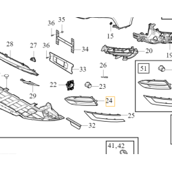 VOLVO S90 V90 HYB lewa kratka zaślepka zderzak przód OE 31425454