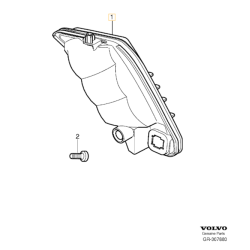 VOLVO XC60 I lewa lampa LED do jazdy dziennej reflektor DRL OE 31290873