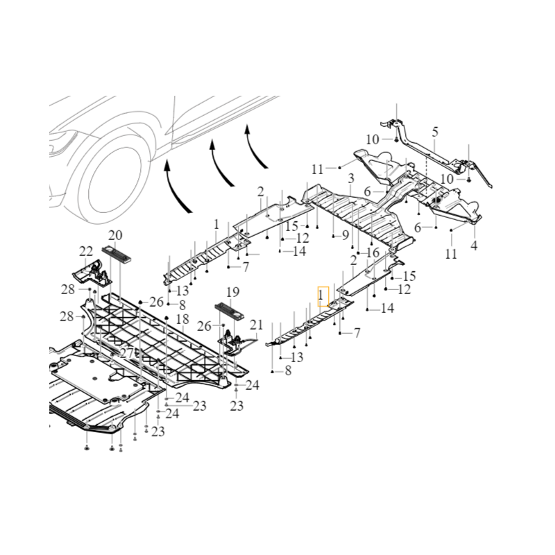VOLVO C40 EX40 XC40 EV panel lewa osłona podłogi OE 32352088