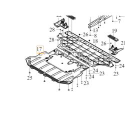VOLVO C40 EX40 XC40 EV plyta osłona układu napędowego przód OE 32241087