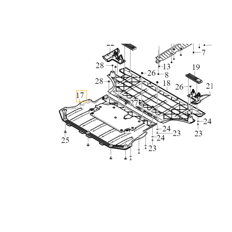 VOLVO C40 EX40 XC40 EV plyta osłona układu napędowego przód OE 32241087