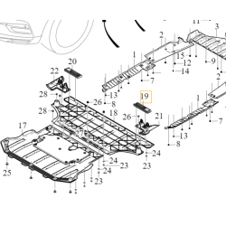 VOLVO C40 EX40 XC40 EV lewy wspornik płyty osłony przód OE 32241089