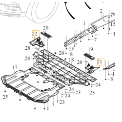 VOLVO C40 EX40 XC40 EV lewa osłona pokrywa podłogi przód OE 32289134
