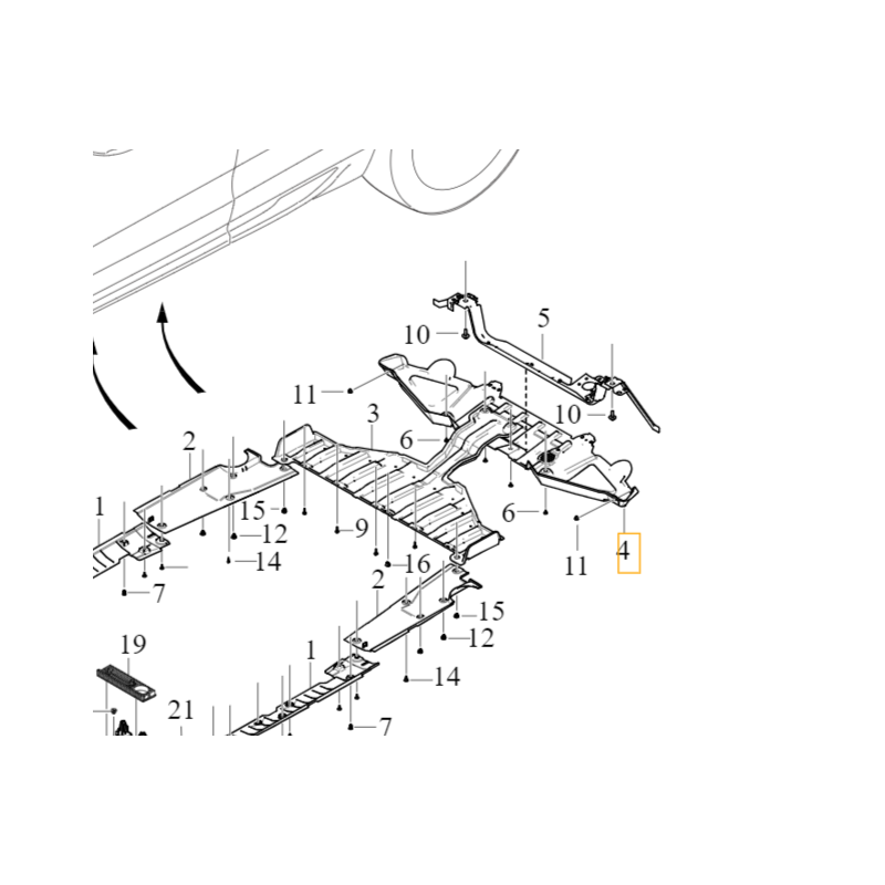 VOLVO C40 EX40 XC40 EV osłona podłogi zawieszenia tył OE 32352704