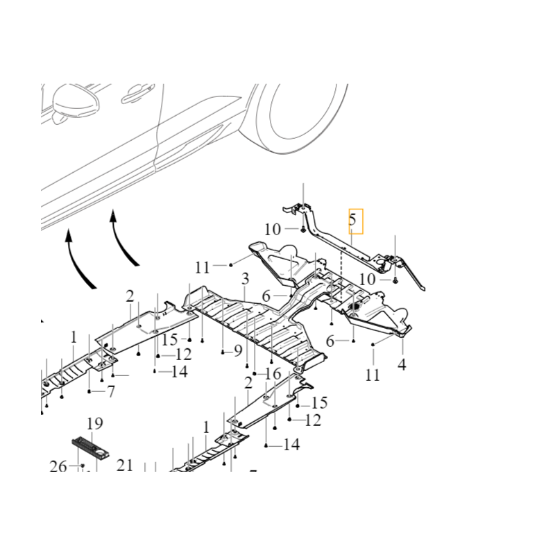 VOLVO C40 EX40 XC40 EV wspornik mocowanie oslon zawieszenia tył OE 32226739