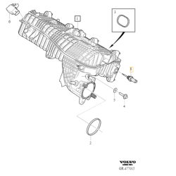 VOLVO S60 V60 S90 V90 XC40 XC60 XC90 czujnik temperatury dolotu OE 30668640