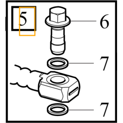 VOLVO XC40 śruba banjo podkładki przewodu hamulcowego tył OE 32221017