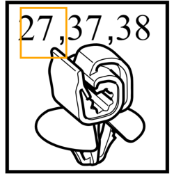VOLVO uchwyt klips spinka przewodów hamulcowych OE 30622554
