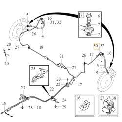 VOLVO C40 XC40 wspornik przewód hamulcowy lewy tył OE 32221218
