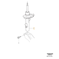VOLVO V70 XC70 oryginalny amortyzator zawieszenia prawy przód OE 31429127