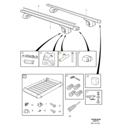 VOLVO XC60 I trojkatna śruba bagażnika dachowego mocowanie OE 30756227