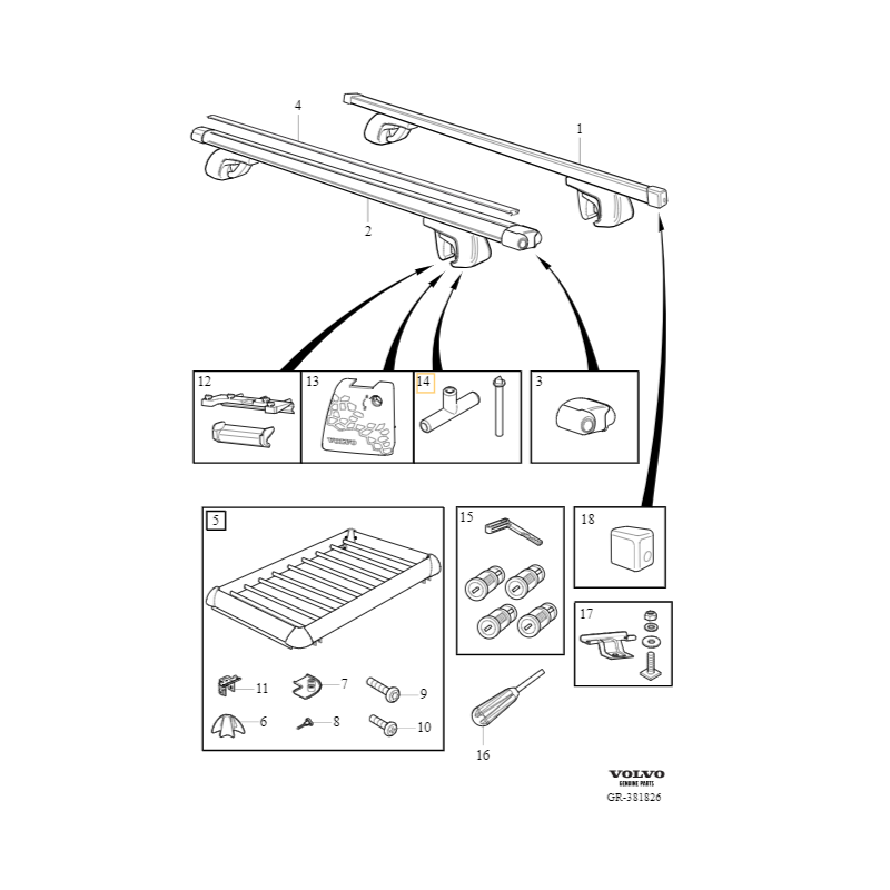 VOLVO XC60 I trojkatna śruba bagażnika dachowego mocowanie OE 30756227