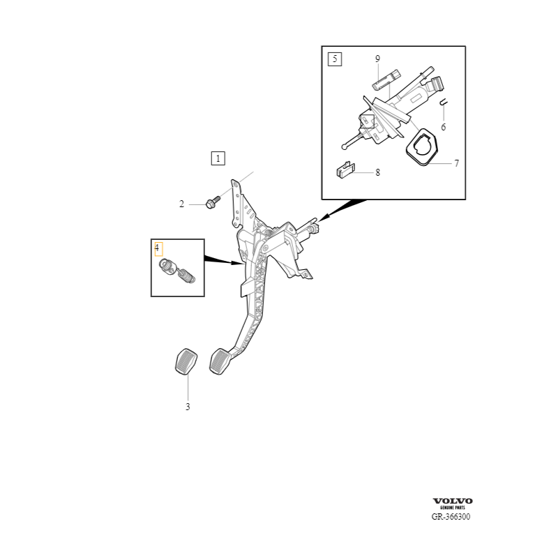 VOLVO V40 V40CC sprężyna pedału sprzęgła OE 31489496