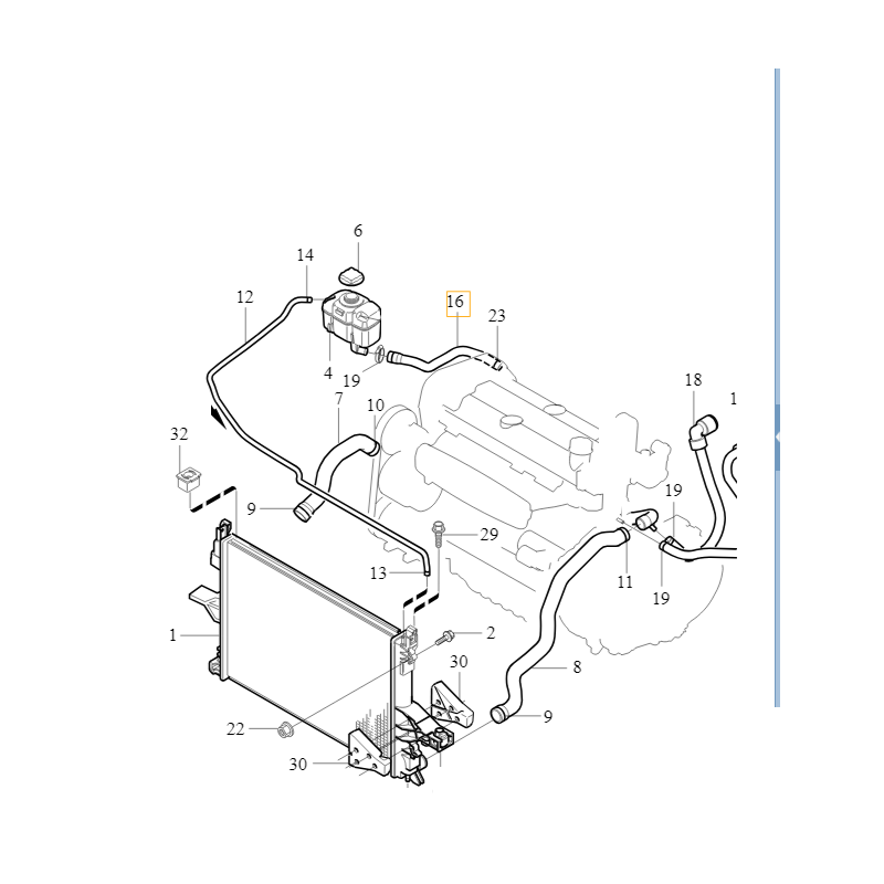 VOLVO XC90 przewód zbiornika wyrównawczego 30680927 OE