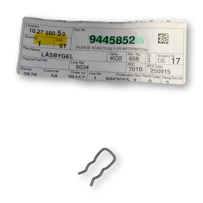 VOLVO S60 S80 V70 Uchwyt mocujacy uklad sprzegla 9445852 OE