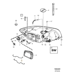 VOLVO S40 V50 sprezynka mocowanie zarowki lampy OE 30796941