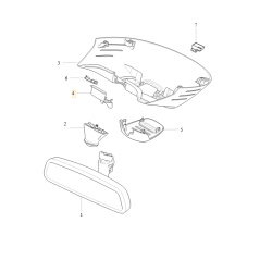 VOLVO V90 S90 obudowa lusterka wewnetrznego pokrywa wiazki OE 32132603