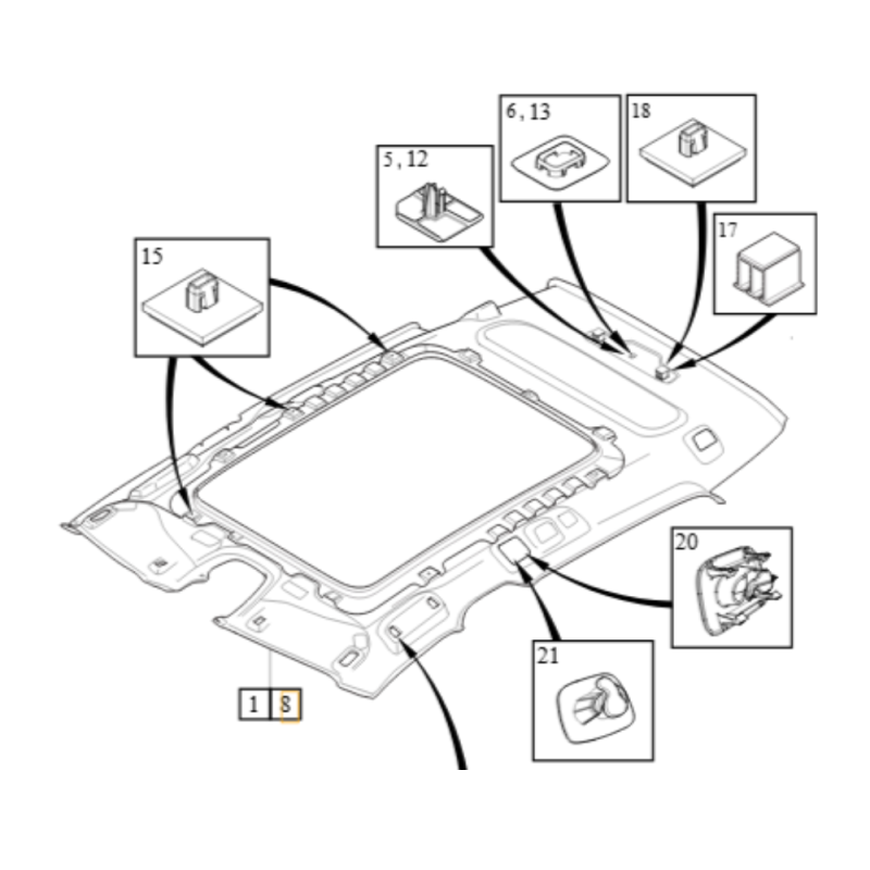 VOLVO XC40 podsufitka dach...