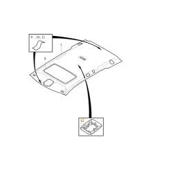 VOLVO XC90 I zaslepka podsufitki 39814110  OE