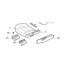 VOLVO S60 S80 V70 XC70 oslona fotela pasazera OE