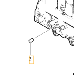 VOLVO kolek pin centrujacy blok silnika 1.6D OE 30750021