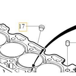 VOLVO zaslepka wkrecana bloku silnika 1.6D 2.0D OE 30725033