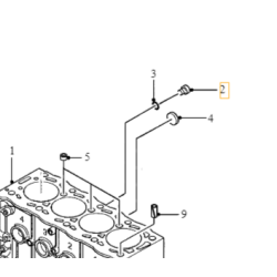 VOLVO zaslepka wkrecana bloku silnika 2.0D OE 8653735