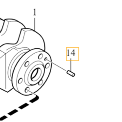 VOLVO kolek pin centrujacy korpus walu 2.0D OE 30711287