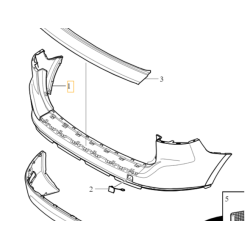 VOLVO XC60 I (09-17) tylny zderzak pokrywa gora do lakierowania OE
