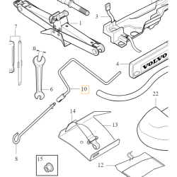 VOLVO XC90 korba przedluzka lewarek kola zapasowego OE