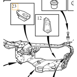 VOLVO V40 V40CC tulejka mocowanie przedni pas OE