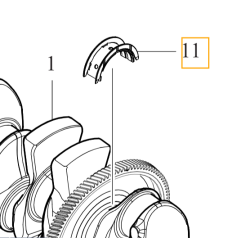 VOLVO S60 V60 S90 V90 XC40 XC60 XC90 panewka oporowa gorna zolta STD OE