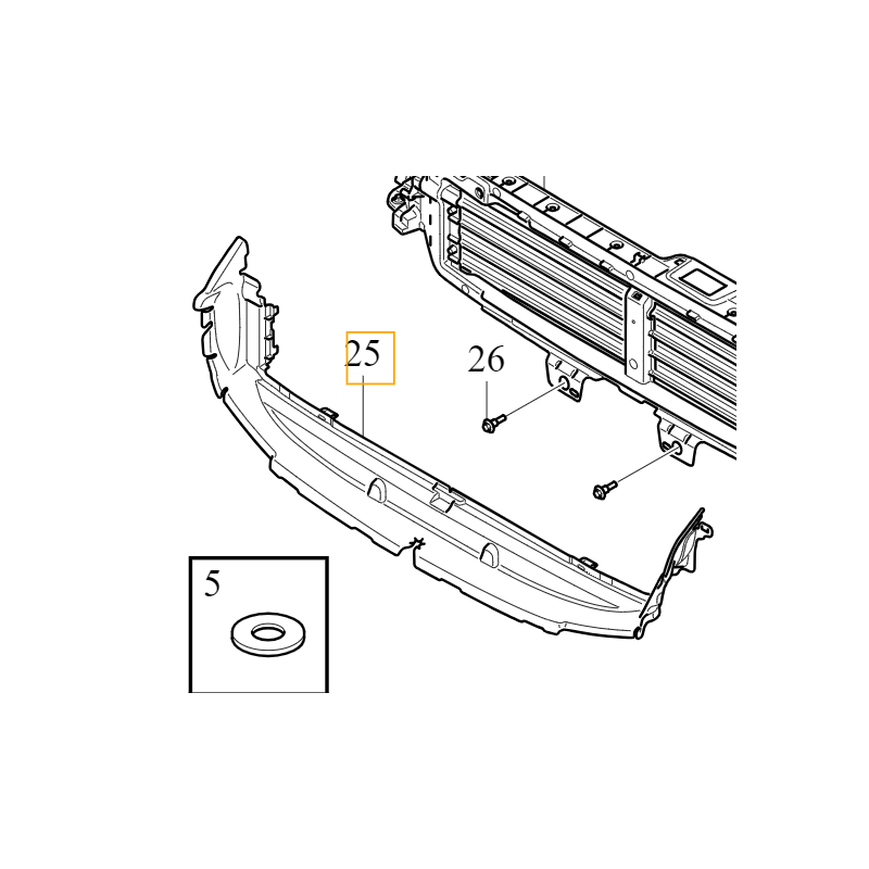 VOLVO S60 III V60 V60CC II prowadnica kierownica powietrza listwa przod OE