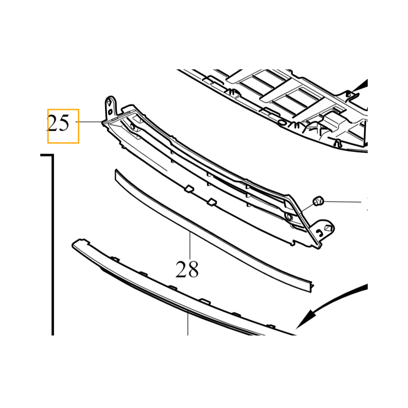 VOLVO V60CC II atrapa dolna kratka grill zderzaka przod OE