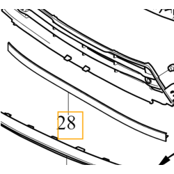 VOLVO S60 V60 V60CC II listwa uszczelka oslony zderzaka przod OE