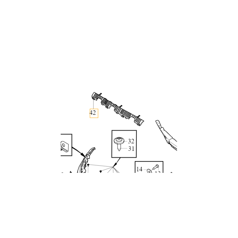 VOLVO V60CC II wzmocnienie absorber listwa gorna zderzaka przod OE