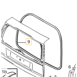 VOLVO V70 XC70 uszczelka karoseryjna klapy bagaznika OE